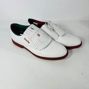 FootJoy SoftJoys Womens Leather White Golf Shoes Metal Spikes Size 81/2N #98427